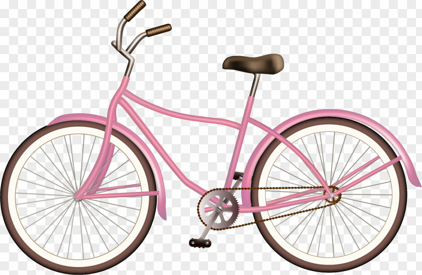 Pink Bike Tree Blossom Graphic Design PNG