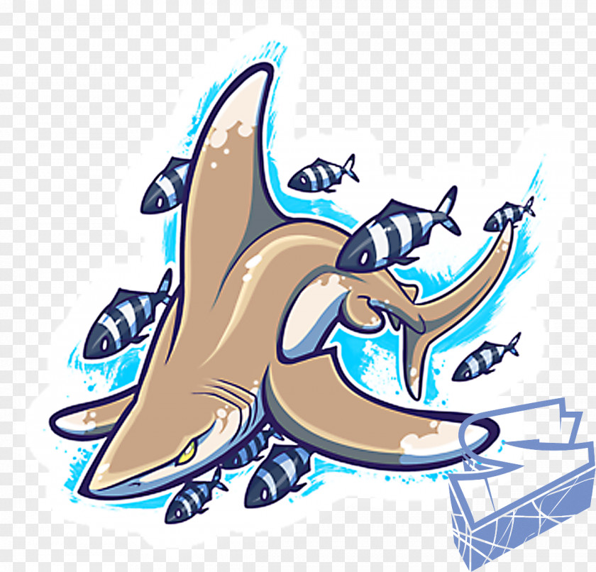Shark Cartoon Oceanic Whitetip Reef Drawing Pilot Fish PNG