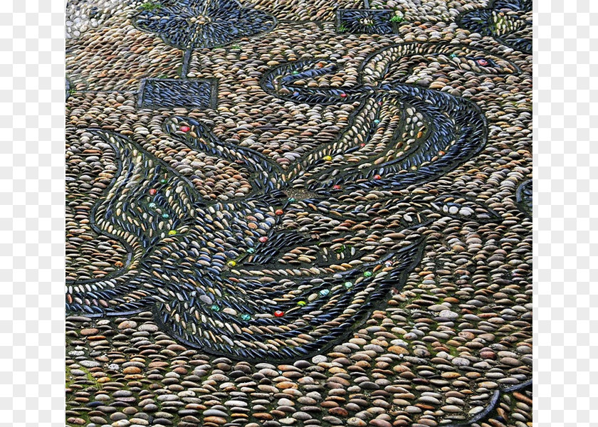 Cobblestone Road Mosaic Icon PNG