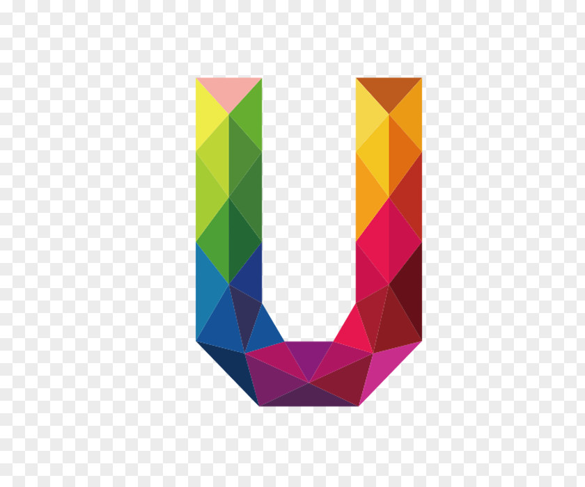 Colorful Letters U Letter PNG