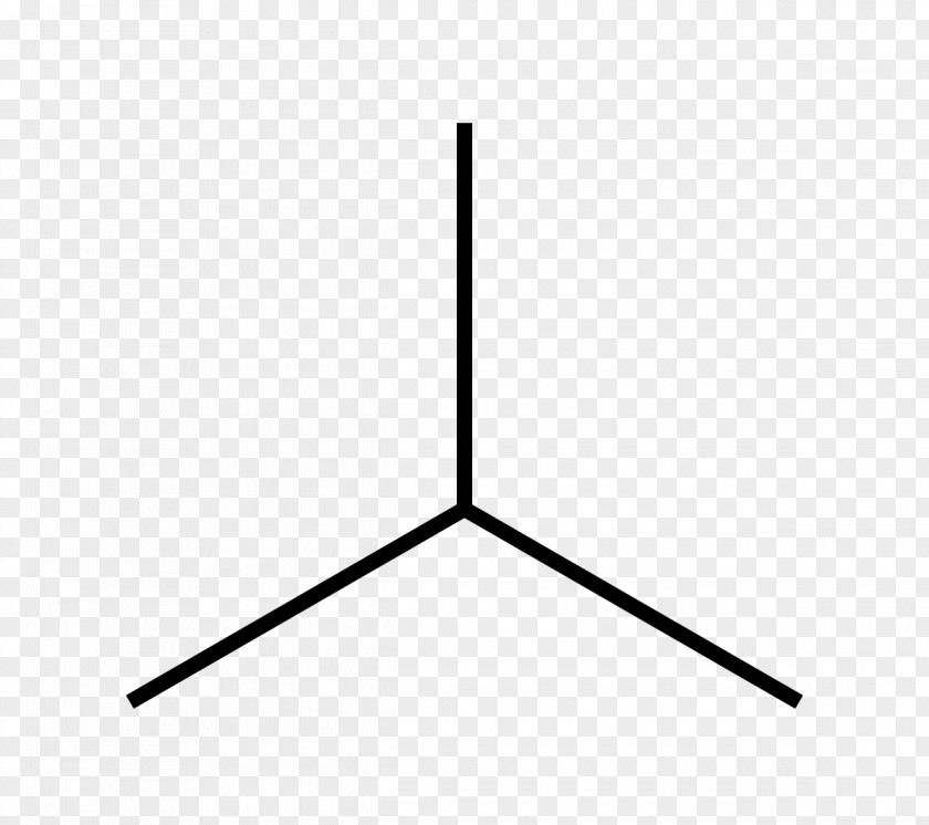 Isobutane Skeletal Formula Alkane Chemistry PNG