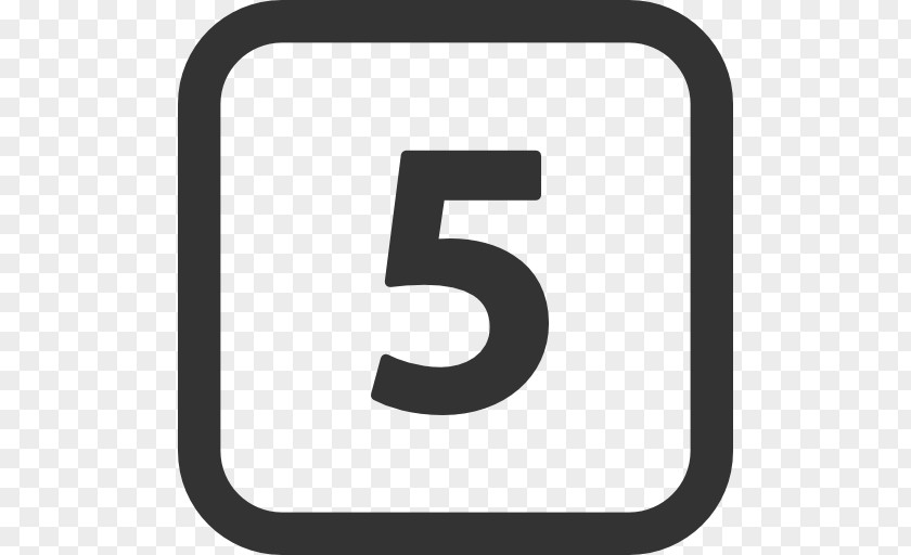 Numbers 5 Icon Number PNG