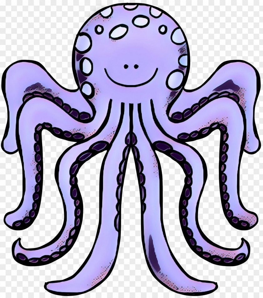 Purple Marine Invertebrates Giant Pacific Octopus Cartoon Clip Art PNG