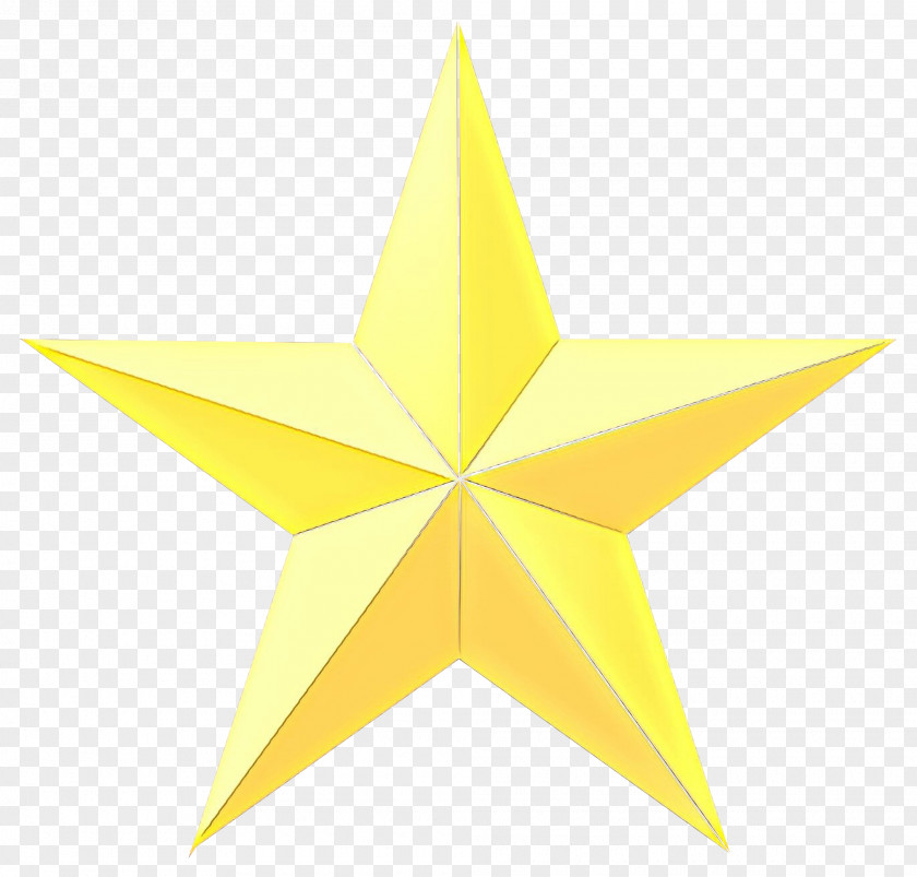 Symmetry Yellow Star Drawing PNG