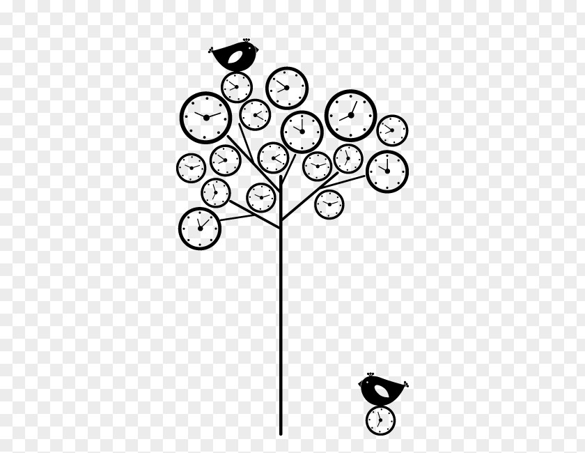 Tree Sticker Wall Decal Clock Distribution Networks PNG
