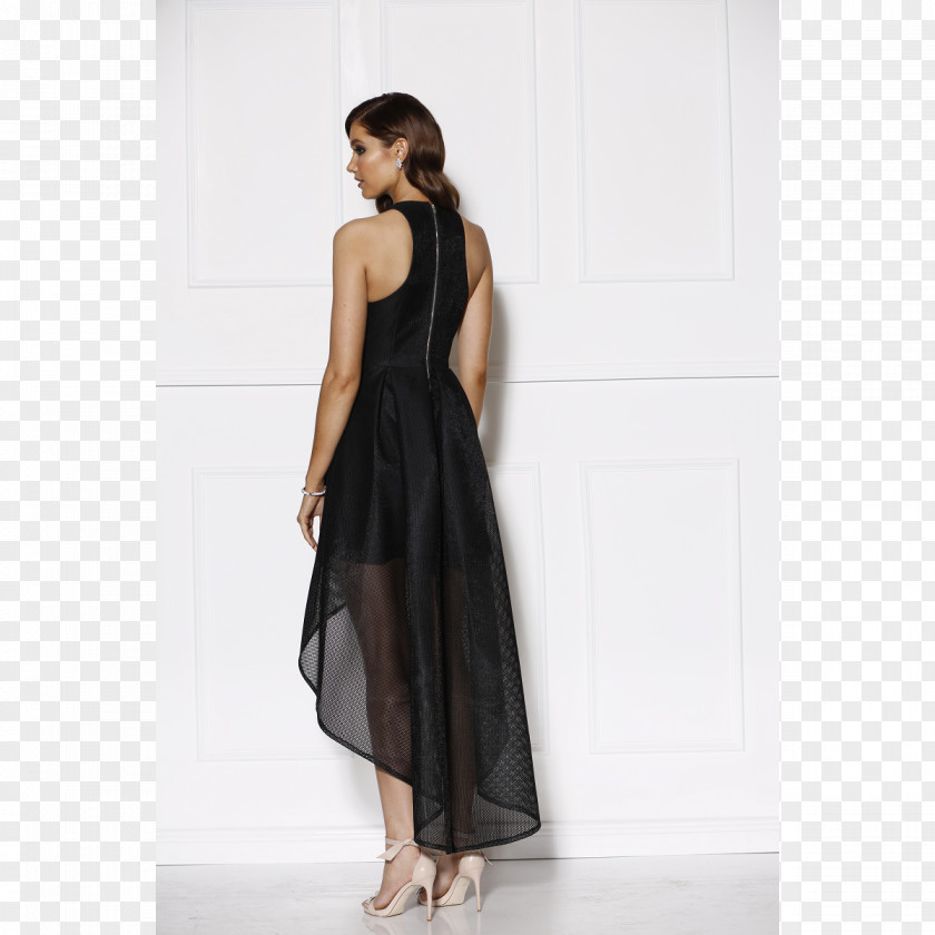 Dress Little Black Shoulder Satin Gown PNG