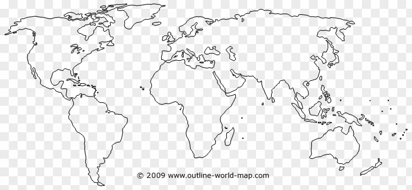 Physical Map World Globe Blank PNG
