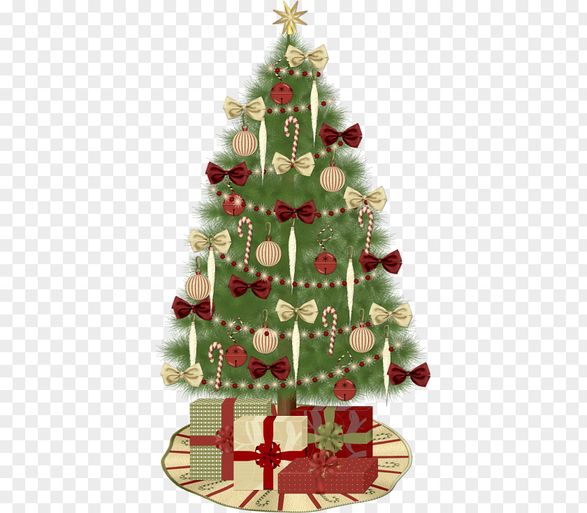 Christmas Tree Candy Cane Card Ornament PNG