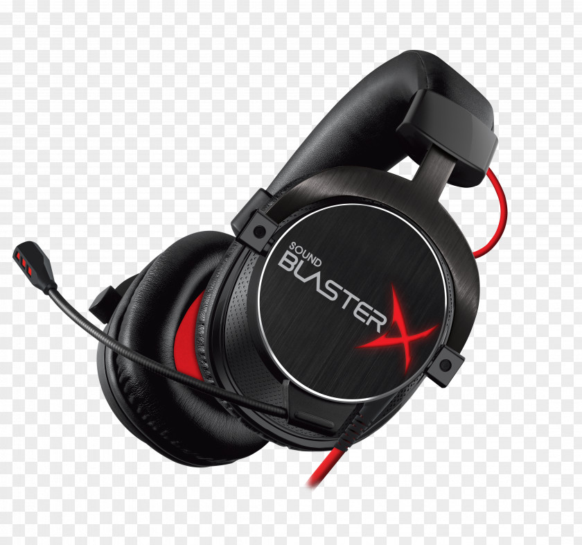 Headphones Creative Technology Sound BlasterX H7 Gaming 7.1 Headset Für PC, MAC, Android, IOS, PS4, XBOX ONE Audio Surround PNG