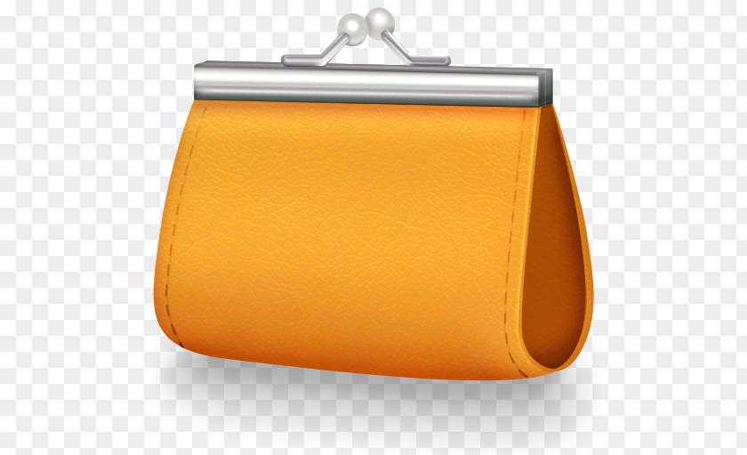 Orange Women Wallet Icon Handbag Coin Purse Clip Art PNG