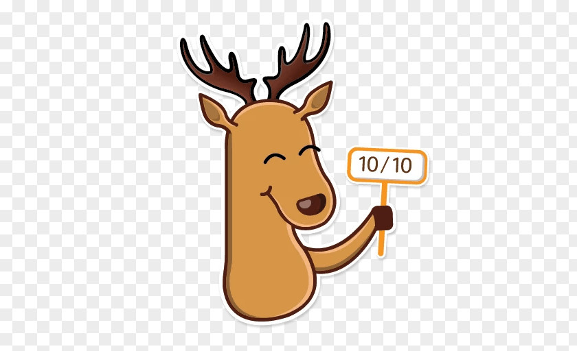 Reindeer Elk Moose Sticker Antler PNG