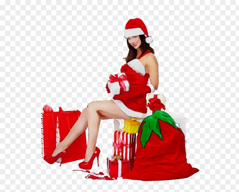 Sitting Costume Hat Santa Claus PNG