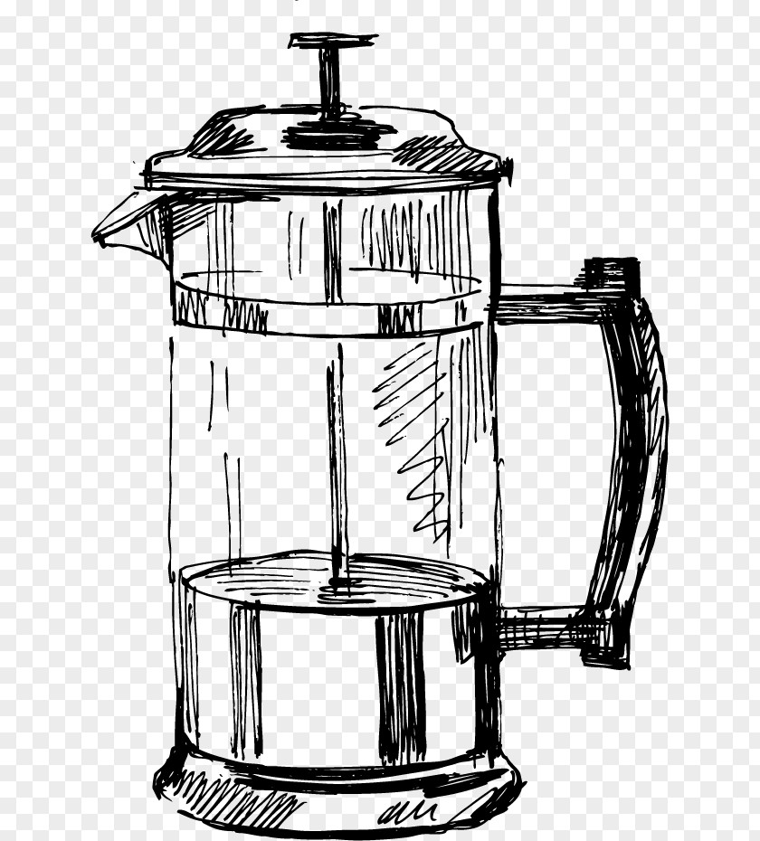 Sketch Kitchen Coffeemaker Kettle Drawing PNG