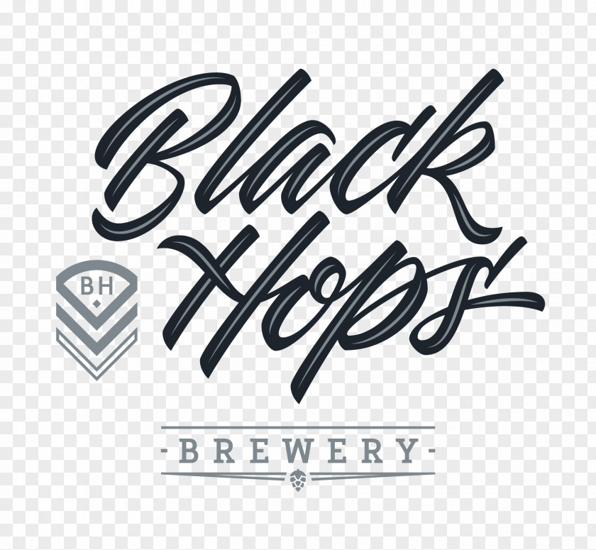 Beer Font Black Hops Brewery Logo Brewing Grains & Malts Design PNG