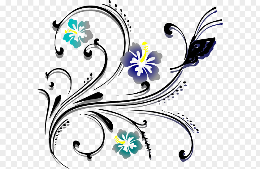 Butterfly Frame Flower Floral Design Clip Art PNG