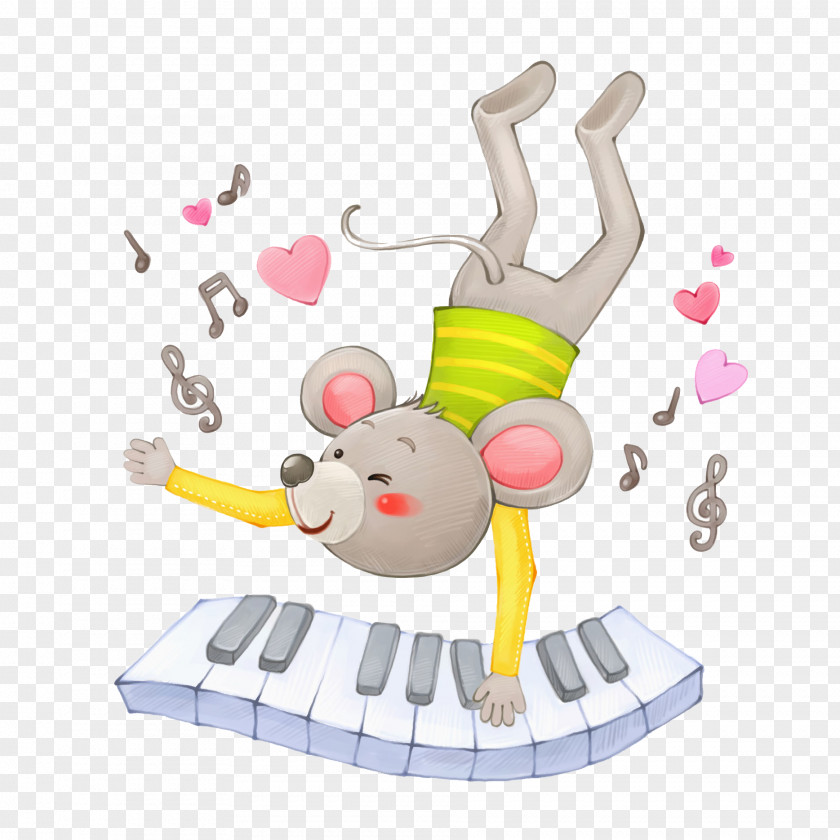 Dancing Mouse Animal Cartoon Illustration PNG