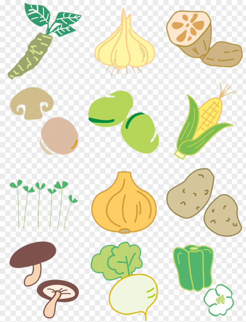 Hand Drawn Fruits And Vegetables Fruit Vegetable Child Clip Art PNG
