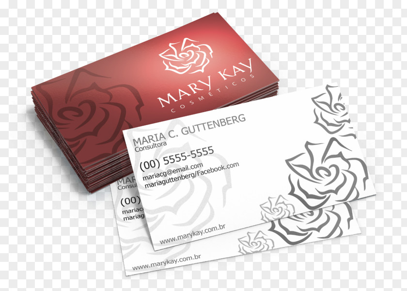 Mary Kay Cosmetics Coated Paper Business Cards Printer PNG