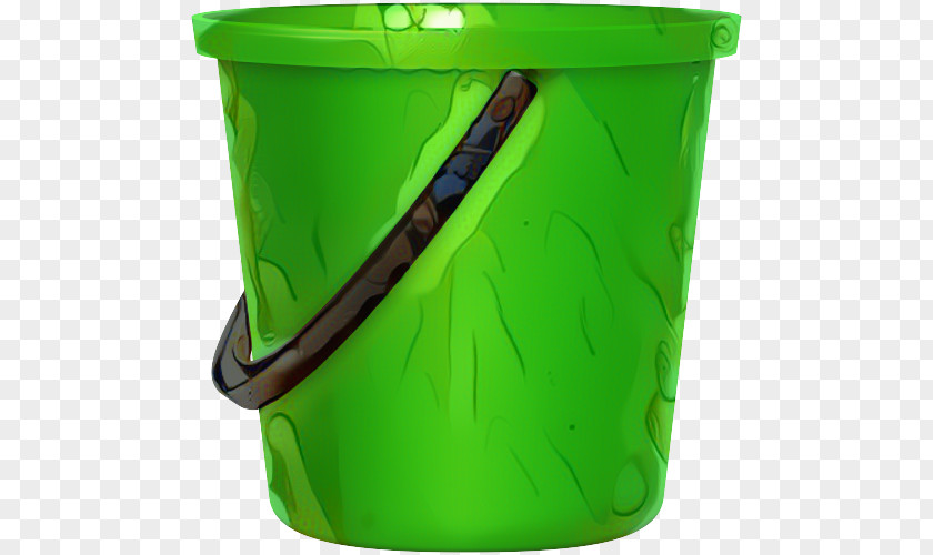 Waste Container Cup Flowerpot Green PNG