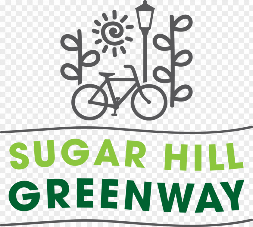 Bikeway Illustration Sugar Hill Greenway Brand Design Logo PNG