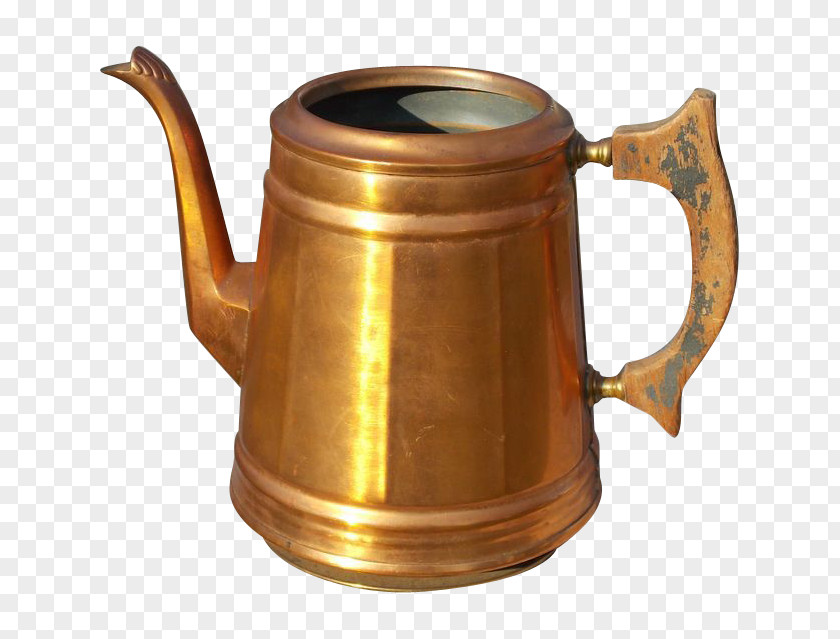 Brass Teapot Kettle Cookware Copper PNG