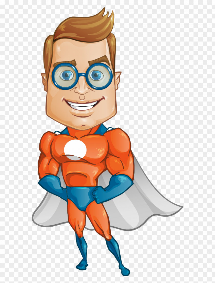 Q Version Of The Cartoon Hand-painted American Hero Clothing Men Batgirl Superman Superhero Character PNG