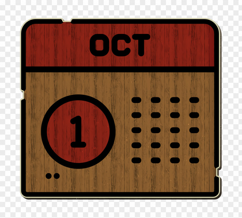 October Icon Calendar Social Media PNG
