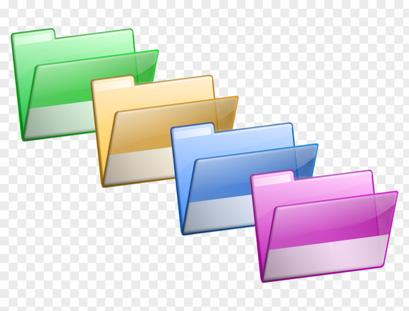 Colorful Folder Directory Clip Art PNG