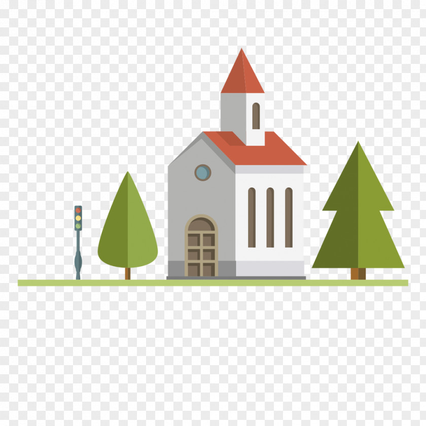 Medieval Church Building Euclidean Vector PNG