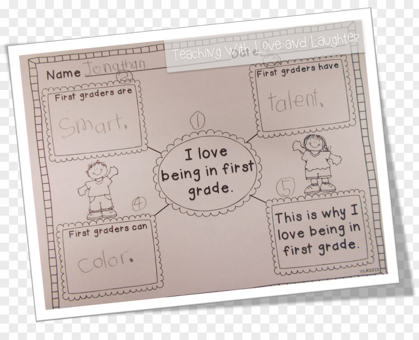 Cartoon Writing Paper First Grade Kindergarten Text PNG