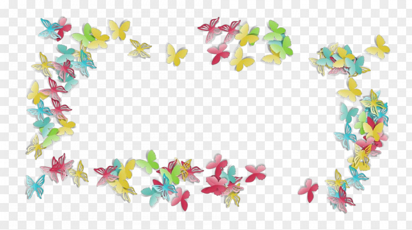 Confetti Leaf Watercolor Background Frame PNG