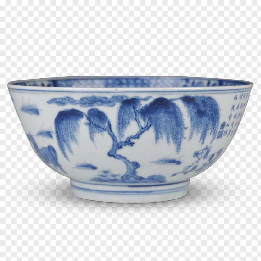 Glass Bowl Ceramic Blue And White Pottery Tableware PNG