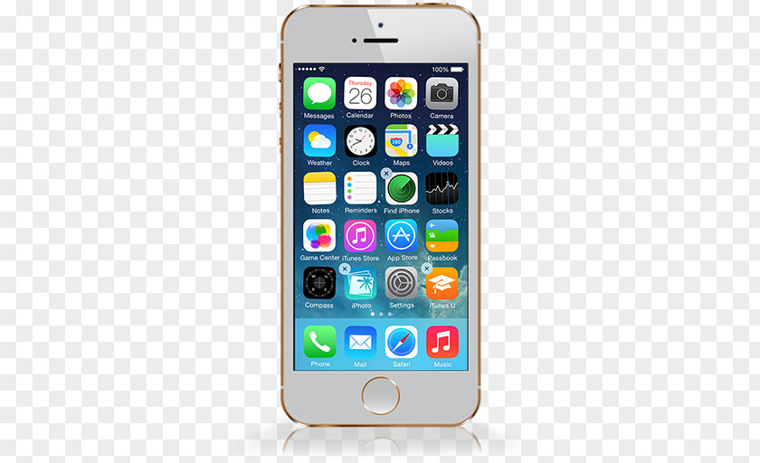 Apple Smartphone Telephone Gold PNG