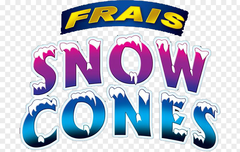 Snow Cones Frais Logo Ice Cream Brand Font PNG