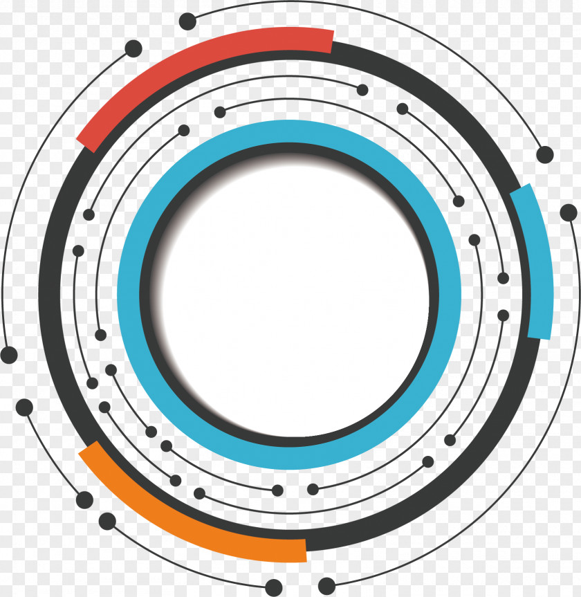 Technology Round Background Chart PNG