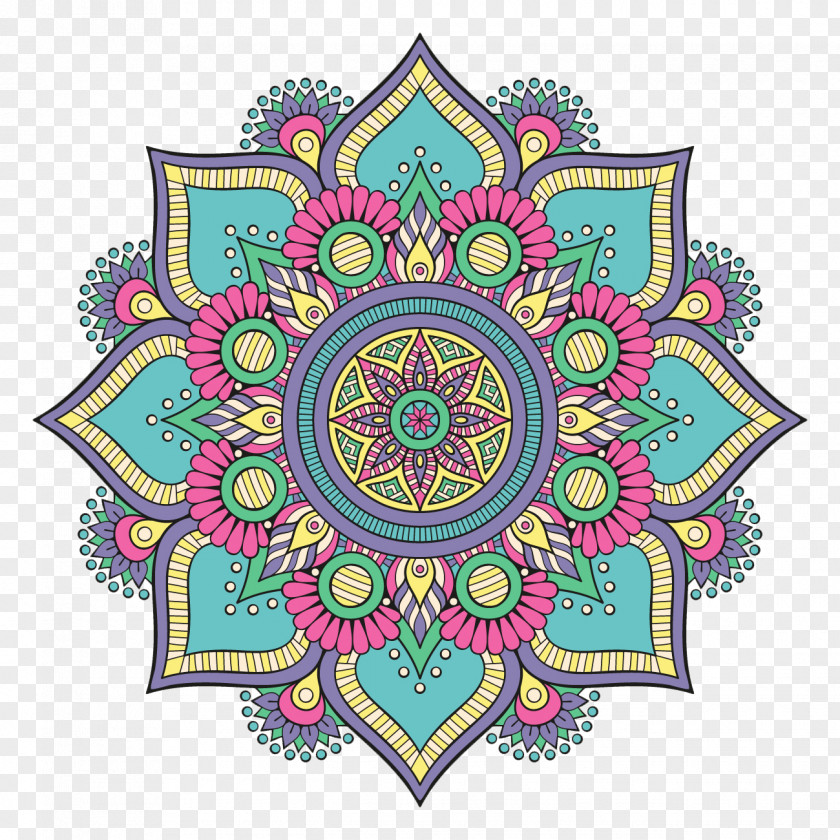 Vector Abstract Texture Mecca Mandala Rangoli Prayer Islam PNG