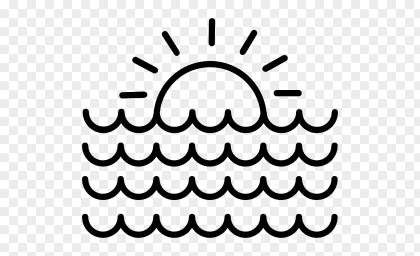 Sunset Icon Drawing Coloring Book Black And White PNG