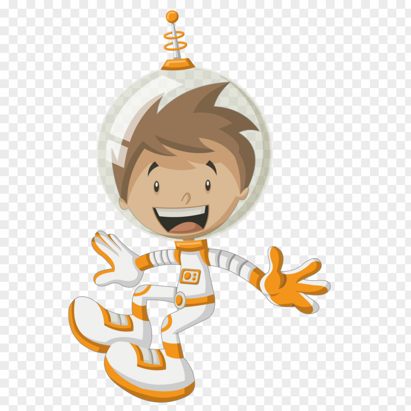 Happy Astronauts Astronaut Outer Space Illustration PNG