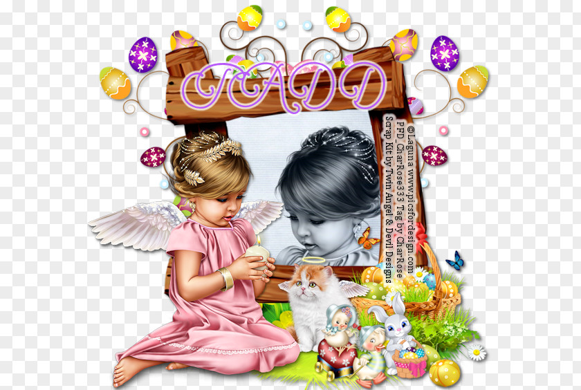 Easter Text Toddler PNG
