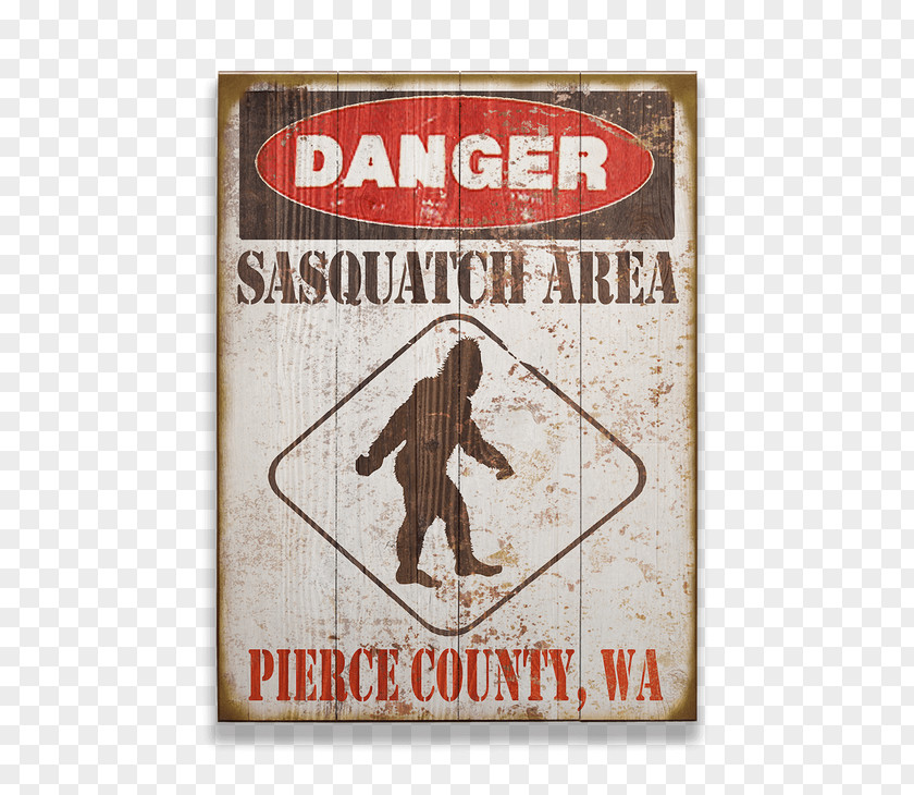 Bigfoot Sign Poster Brand PNG