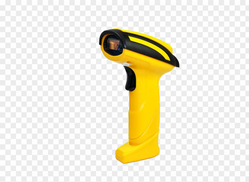 Deep Yellow Hand-held Hand Grip Scanner Angle Font PNG