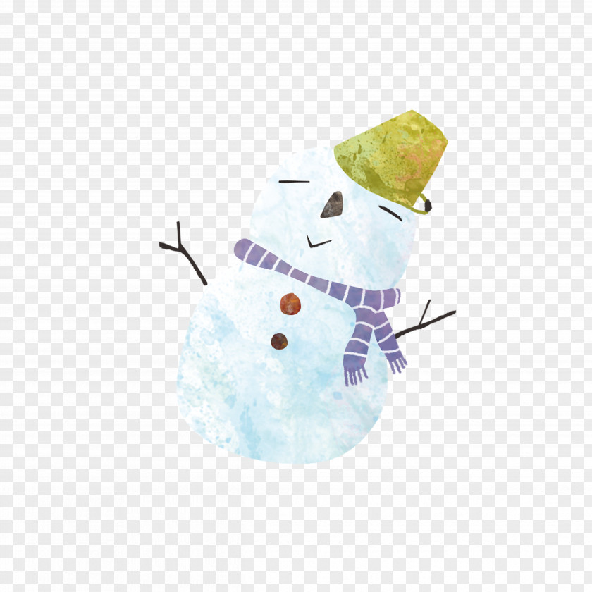 Warm Winter Cartoon Snowman PNG
