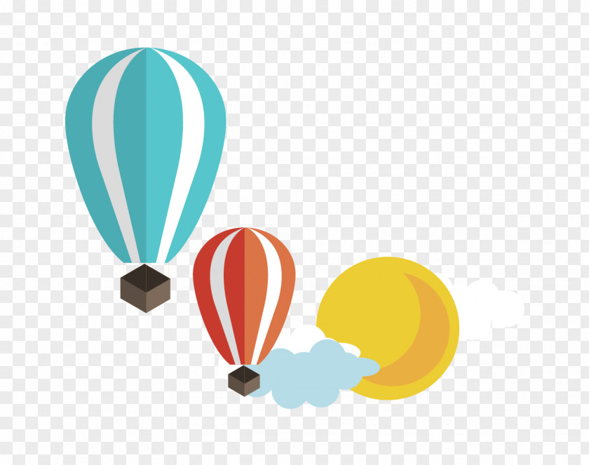 Cartoon Color Hot Air Balloon Clip Art PNG