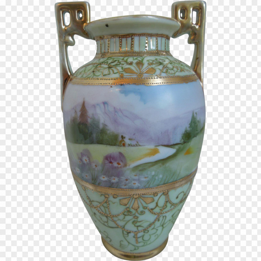 Vase Porcelain Pottery Urn Lid PNG