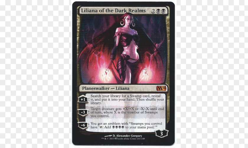 Binders Magic: The Gathering Liliana Of Dark Realms Playing Card Magic 2014 Vess PNG