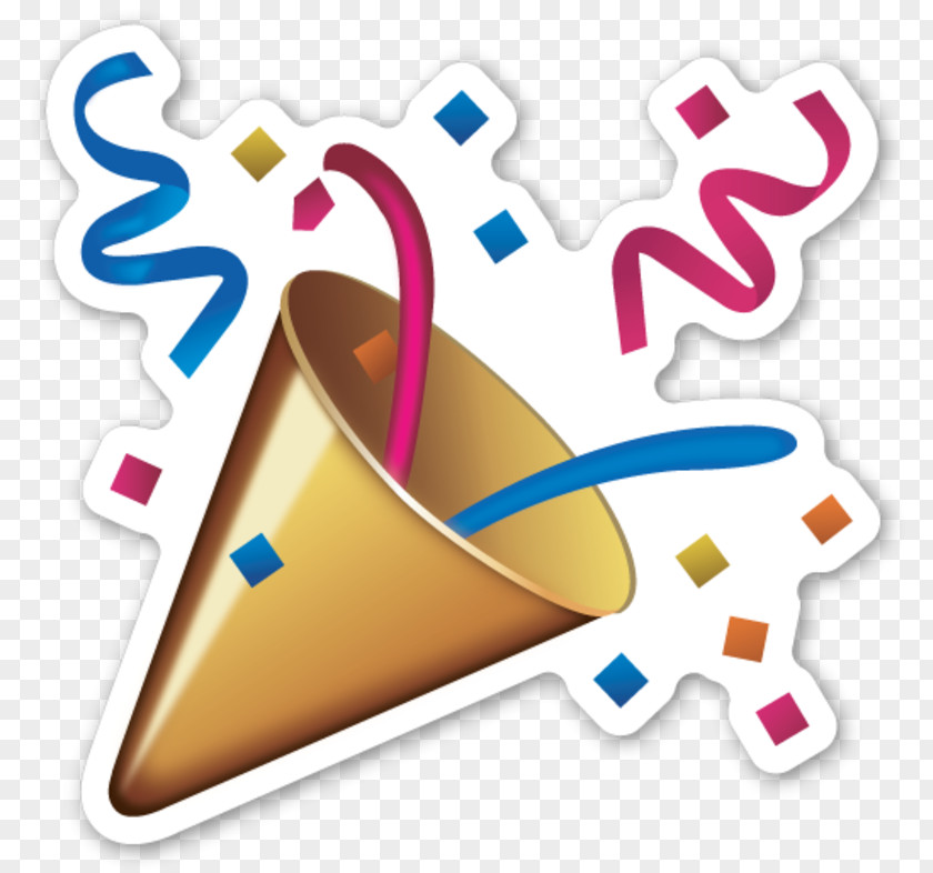 Congrats Emoji Sticker Confetti Party Emoticon PNG