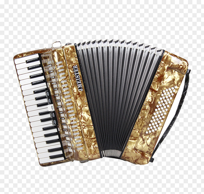 Golden Accordion Trikiti Musical Instrument Garmon PNG