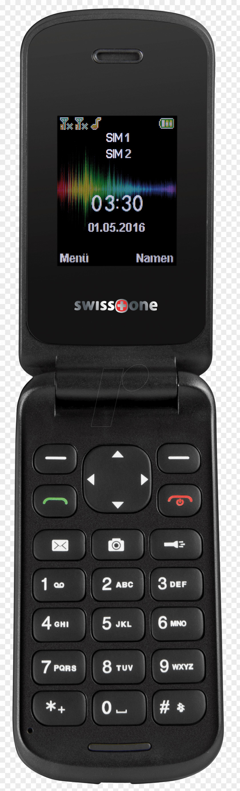 Single Tone Seniorenhandy Dual SIM Clamshell Design Feature Phone Telephone PNG