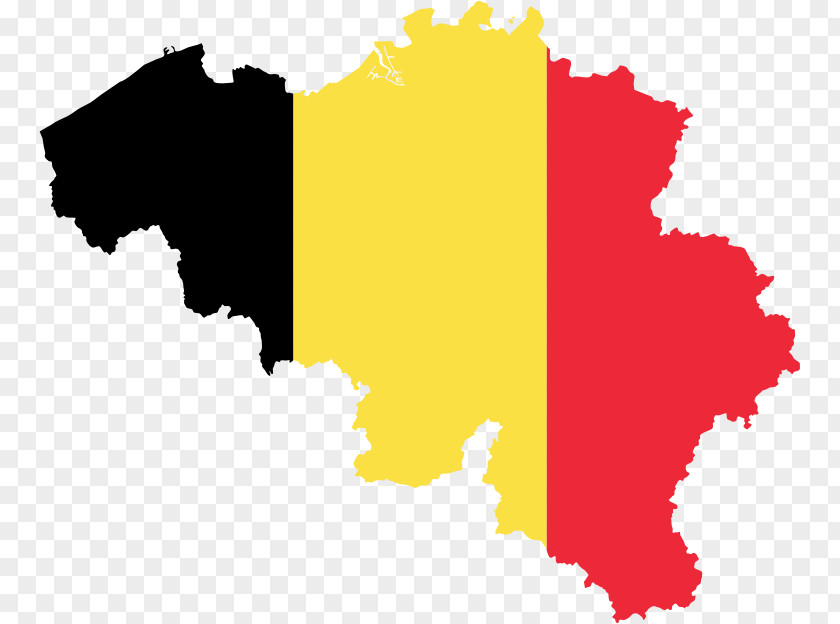 Flag Map Of Belgium PNG