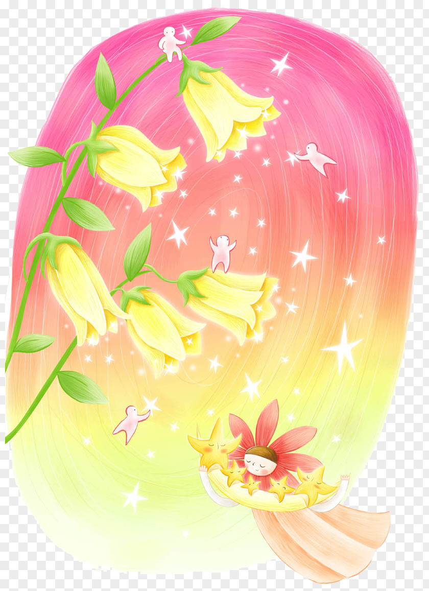 Flower Fairy Cartoon Graphic Design Illustration PNG